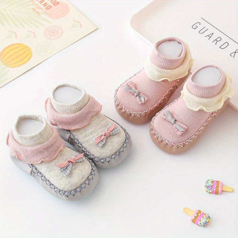 Spring And Autumn Cartoon Baby Leather Bottom Socks, /MH