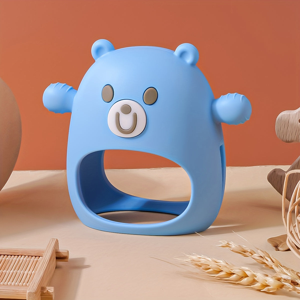 The Perfect Teething Toy For Babies 6M+ - TYRY.HU Silicone Anti-Drop Teether Pacifier With Soft Hands For Sucking & Breastfeeding, Christmas, Halloween, Thanksgiving Day Gift