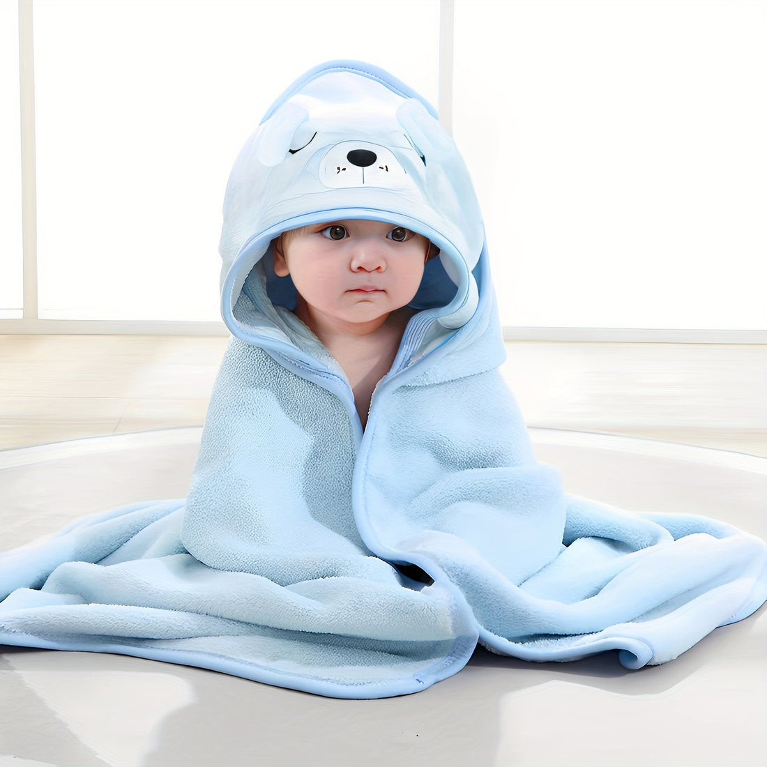 1pc Super Soft And Absorbent Cartoon Animal Infant/Children's Bath Towel Bathrobe - Perfect For Swaddling Boys And Girls, Halloween, Thanksgiving And Christmas Gift