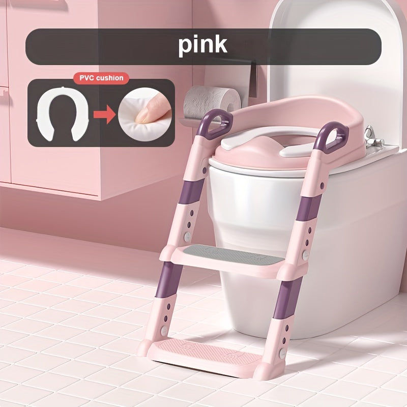 Children's Toilet Foldable Seat Baby Potty Training Seat With Ladder, Christmas, Halloween, Thanksgiving Day Gift Carnival