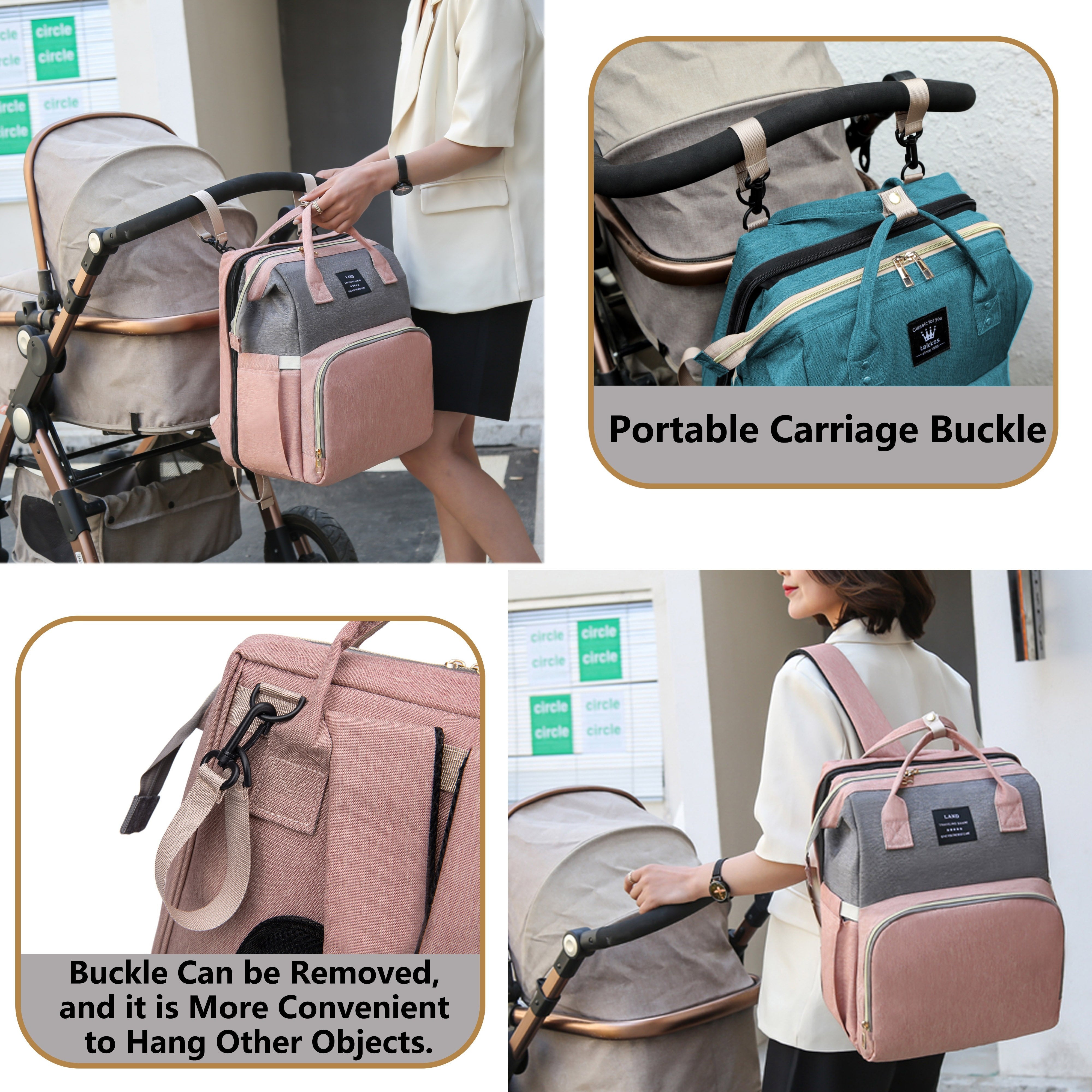 Lamroro The Ultimate Diaper Bag Backpack:, Large Capacity,