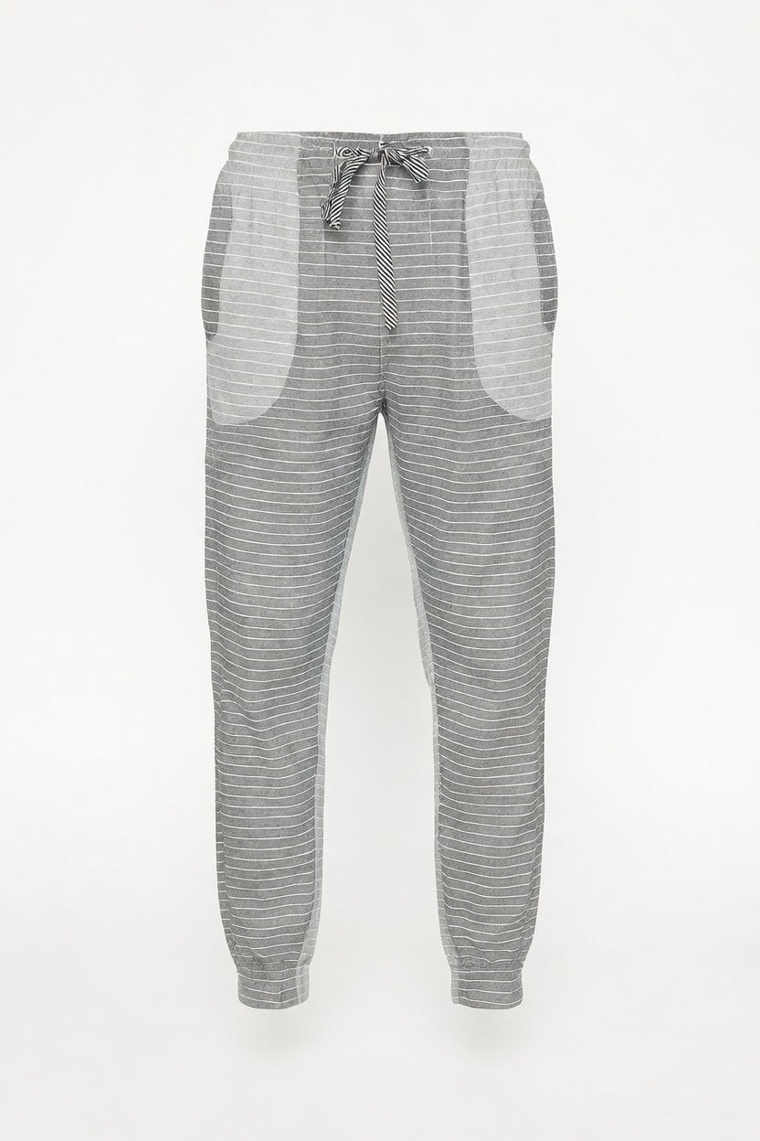 Men’s Grey Striped Trouser China soft tarry cotton fabric Pants | Sizes S-XL | MH