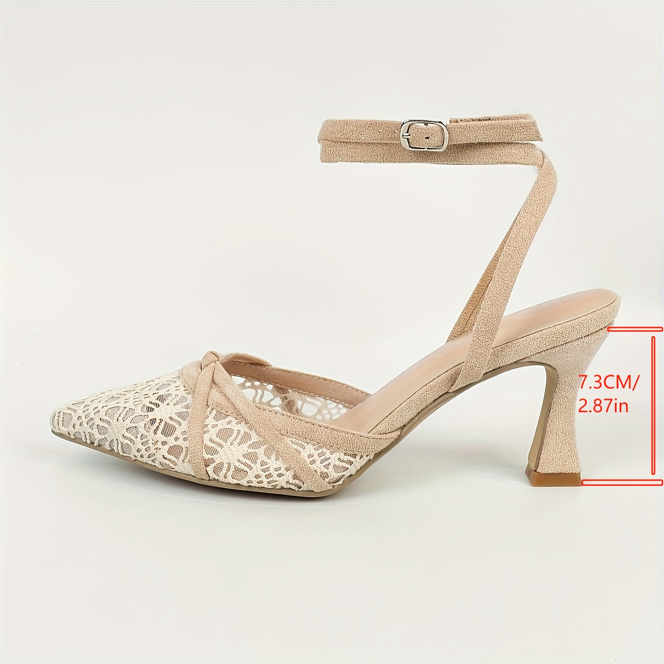 Women's Solid Color Elegant Sandals, Crisscross Ankle Buckle Lace High Heels,/MH