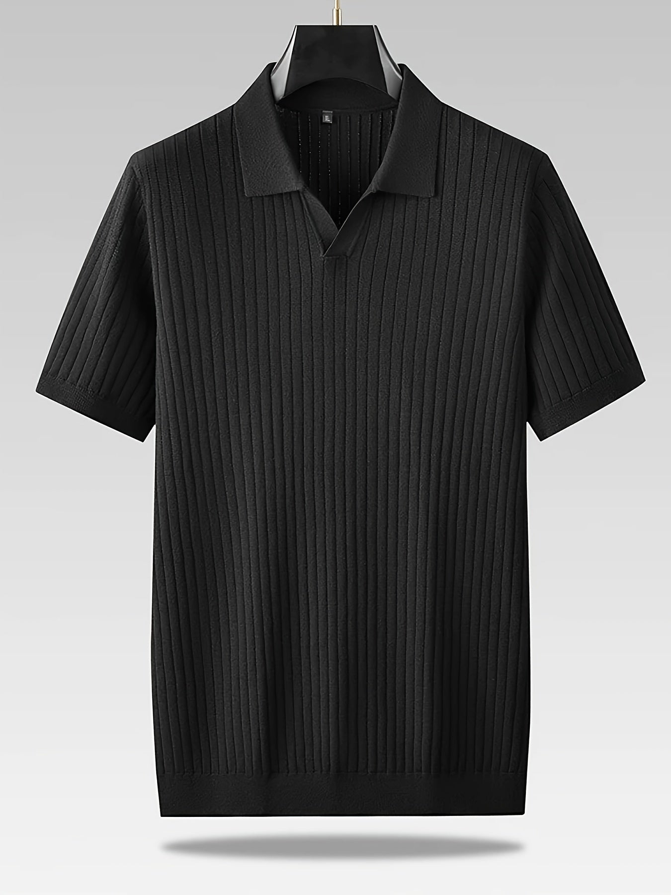 Men's Stripe Pattern Sweater, Casual Breathable Medium Stretch .