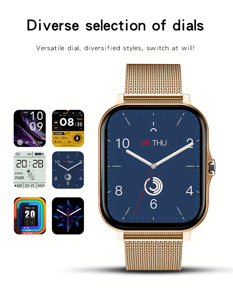 NEW Smart Watch 4.65cmInch With Wireless Calling/Receiving Multiple Sports Modes Sedentary Reminder Weather Forecast Message Notification Borderlessslim Design Multi-SportMode For Android & For IPhone For Men&Women AS A Gift