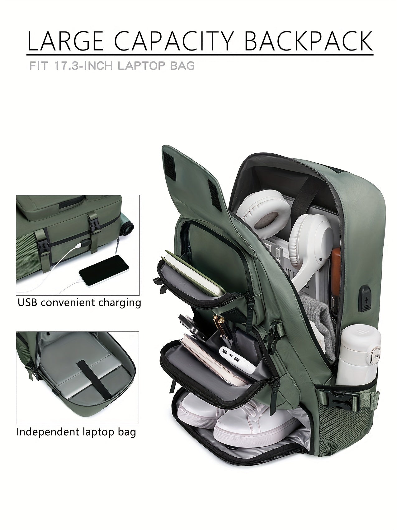 Versatile Large-Capacity Backpack for Men & Women