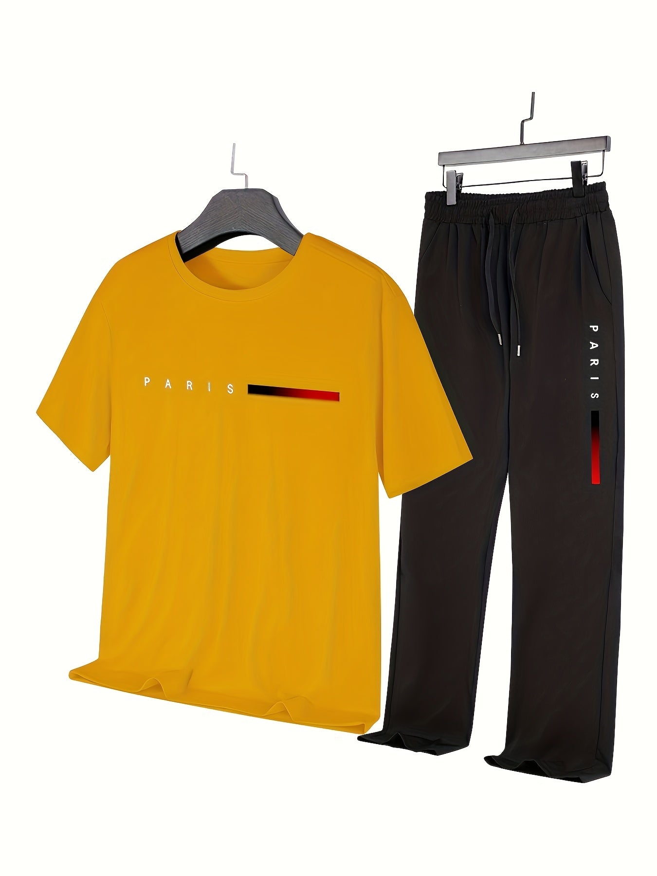 Men'S Casual Sports Two-Piece Set Short Sleeve .