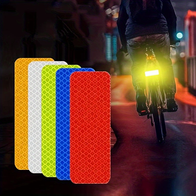 10pcs Car Night Safety Warning Multifunctional Reflective Stickers