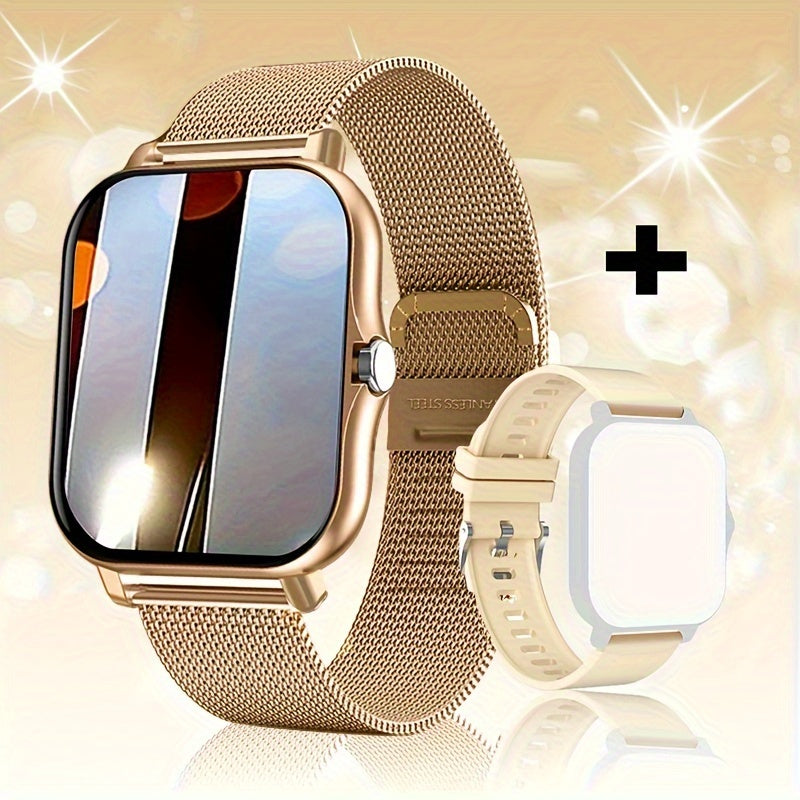 NEW Smart Watch 4.65cmInch With Wireless Calling/Receiving Multiple Sports Modes Sedentary Reminder Weather Forecast Message Notification Borderlessslim Design Multi-SportMode For Android & For IPhone For Men&Women AS A Gift