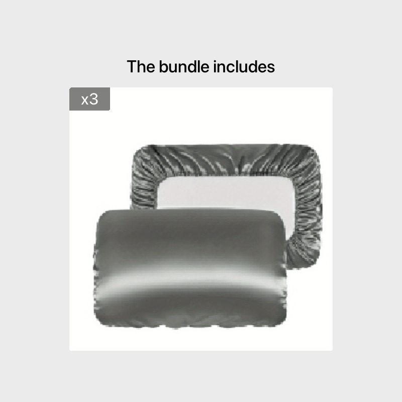 2pcs Soft And Breathable Satin Pillowcase With Elastic Cord .