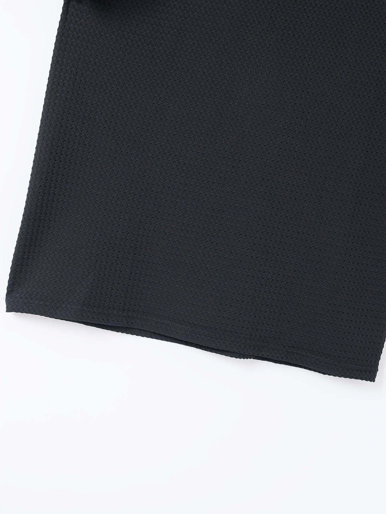 Men's Solid Color Quarter Zip Golf Shirt, Breathable Short Sleeve .