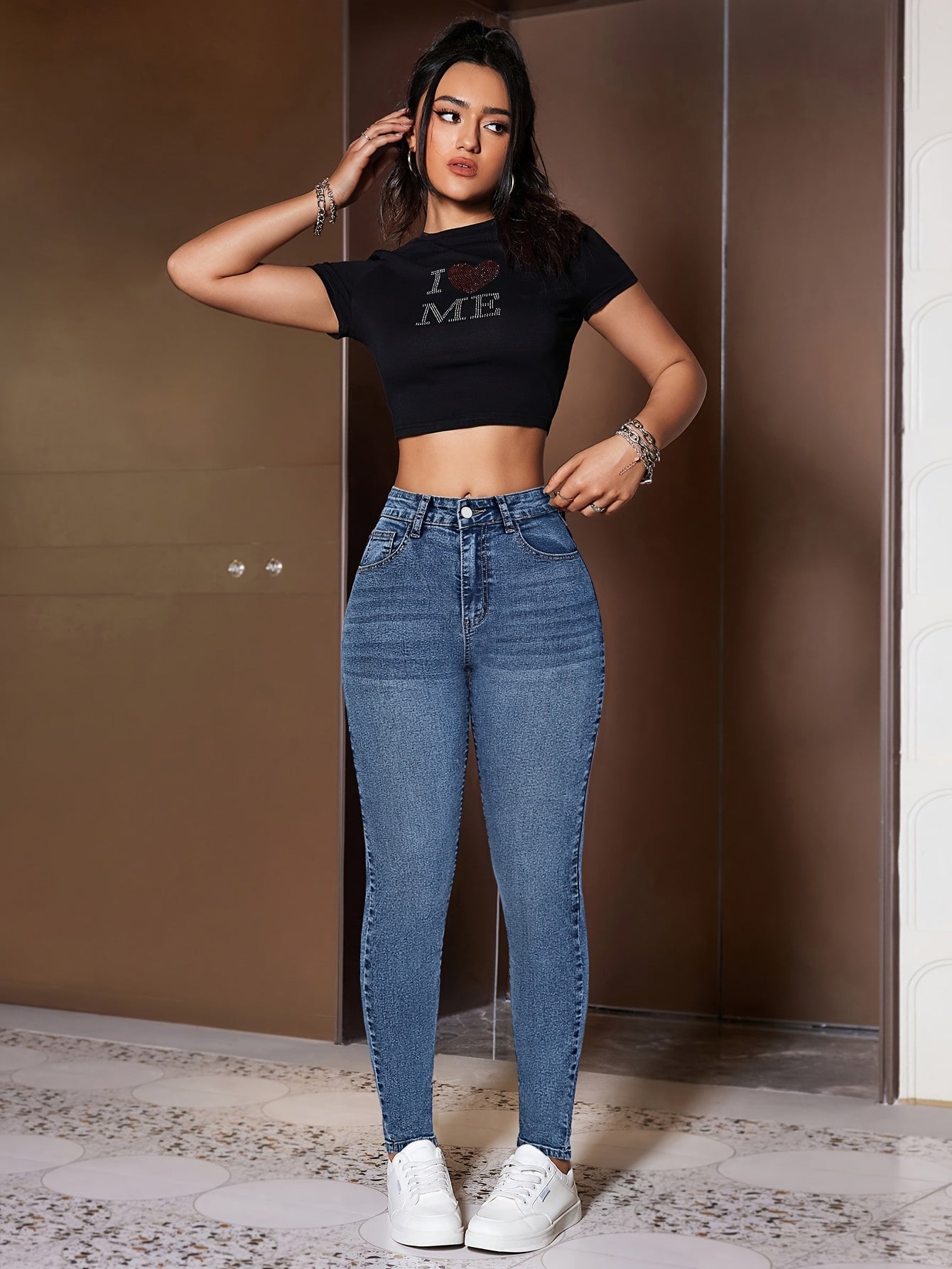 Women'S Stretch Denim Skinny Jeans -./MH