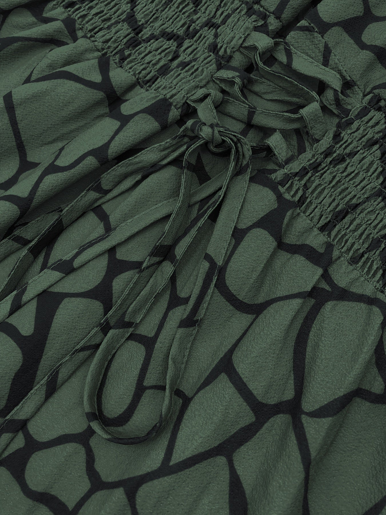 Allover Print Maxi Kaftan Dress, Casual Long Sleeve '/MH