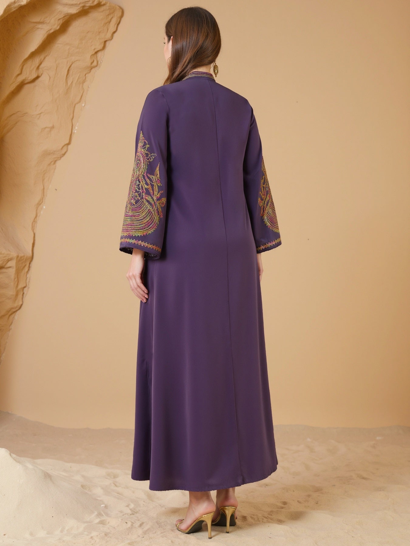 Plus Size, Plus Size Rope Arabic Turban Robe Dress./MH