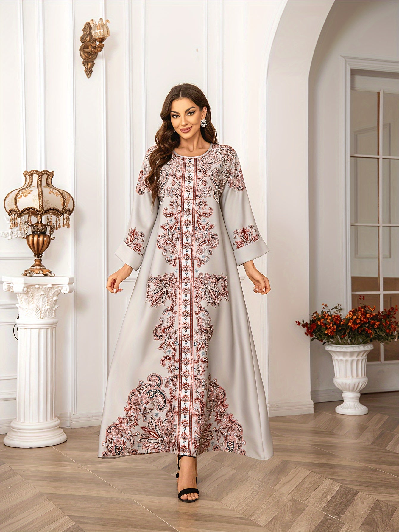 Women's Middle Eastern Abaya Jellabiya Dress -/MH