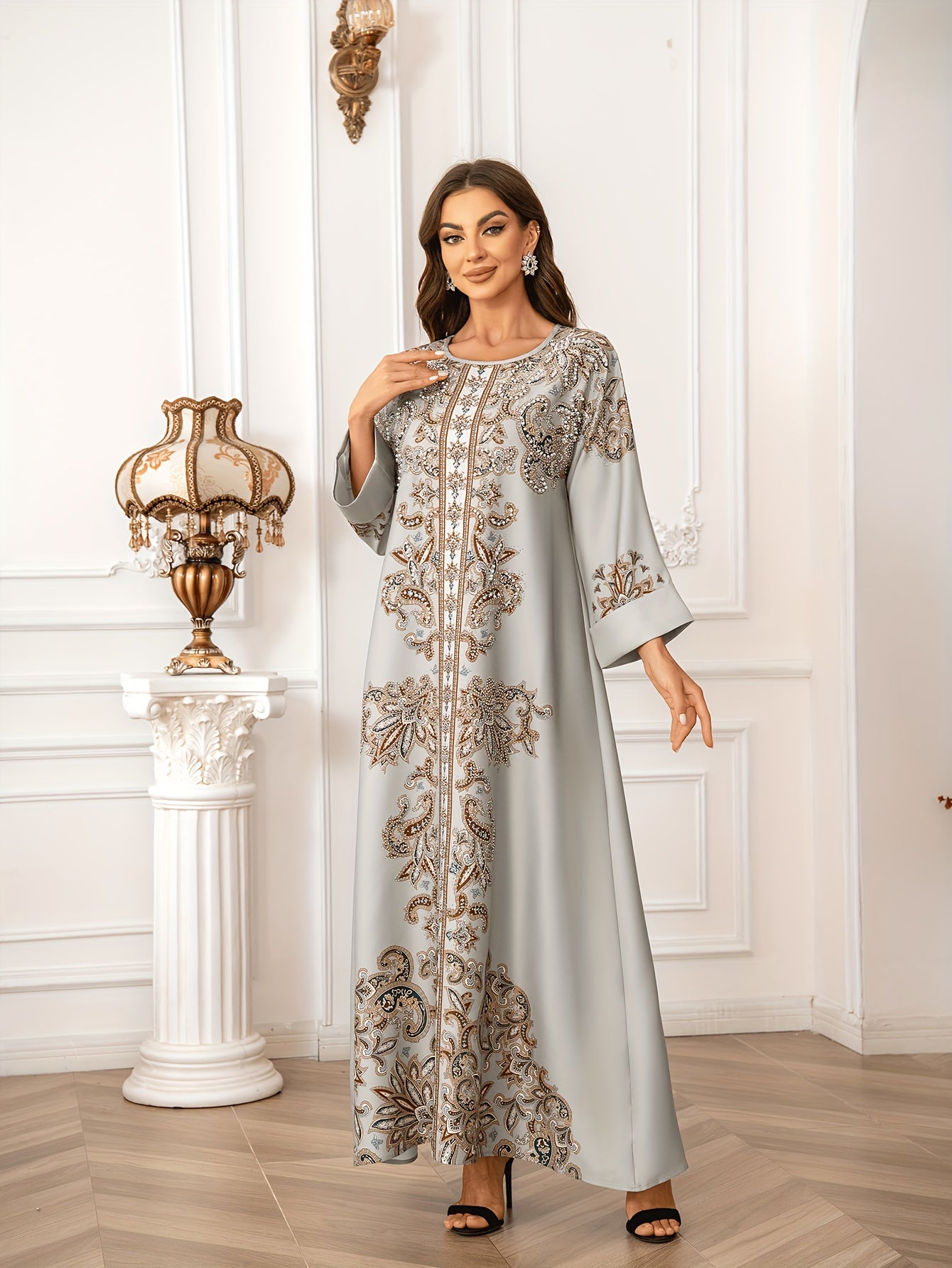 Women's Middle Eastern Abaya Jellabiya Dress ./MH