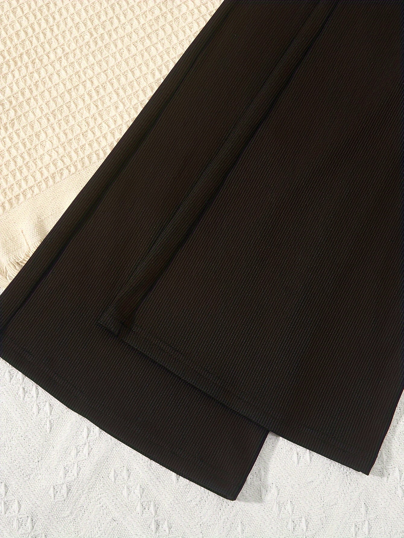 Elegant Girls Slim Outfits 2pc, Zip Hoodies + Loose Fit Flare Pants Kids Clothes.