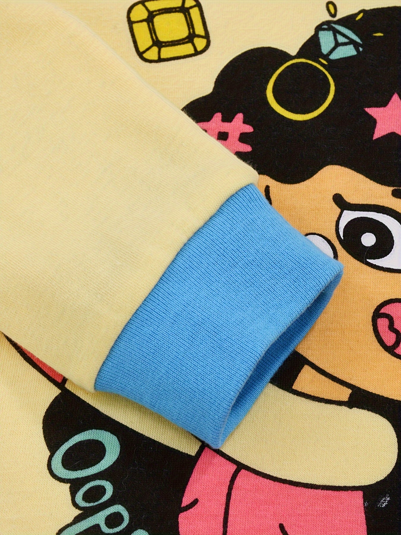 Kid's 2pcs Pajamas, Long Sleeve Top & Pants Set,