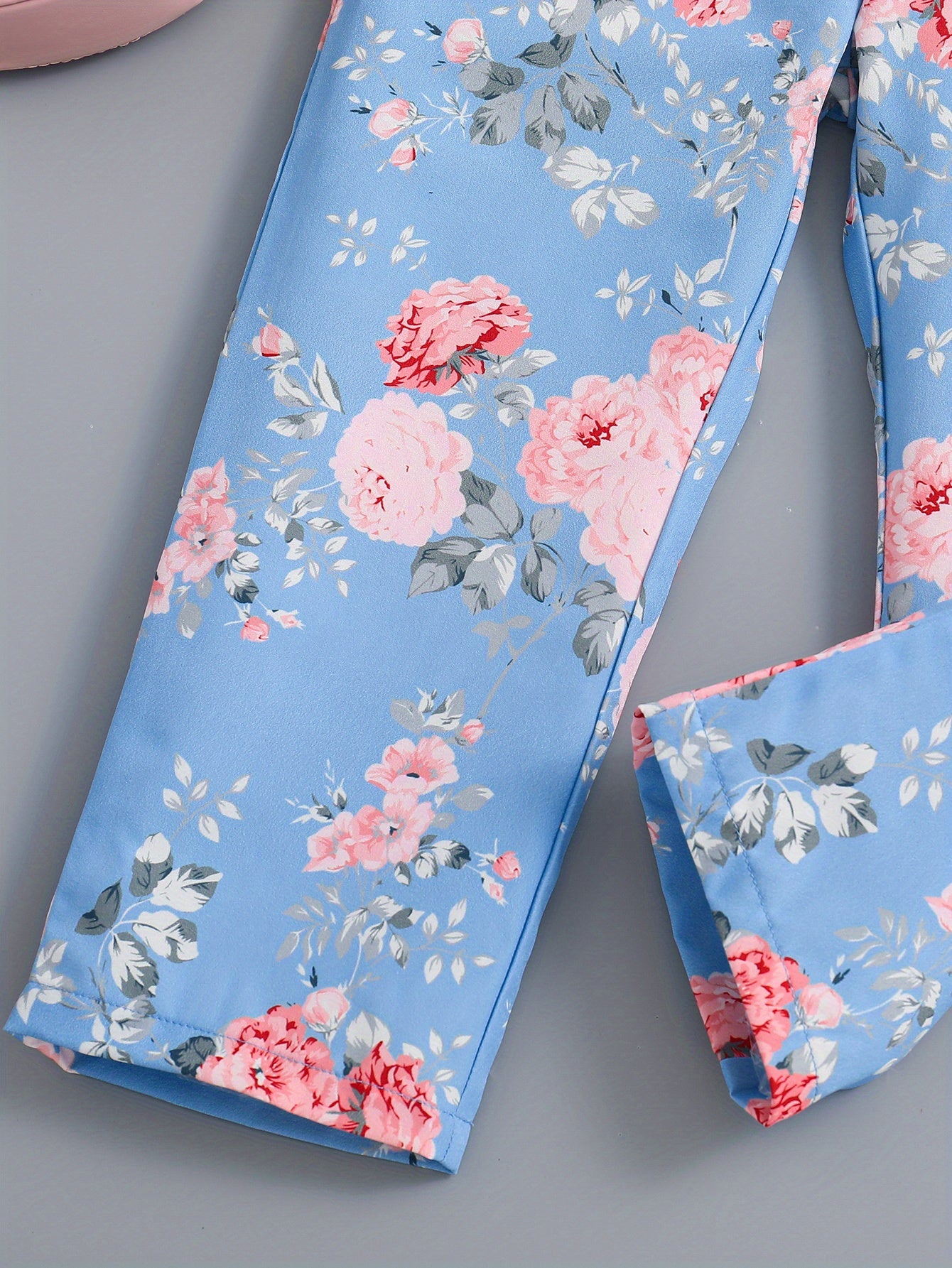 Toddler Girls Flowers Graphic Flutter Sleeve Belted Rompers Wide.