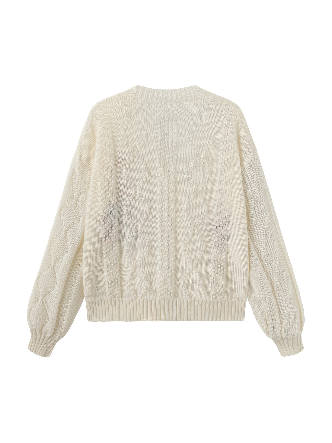 Women's Casual Floral Embroidered Cardigan - Long Sleeve,
