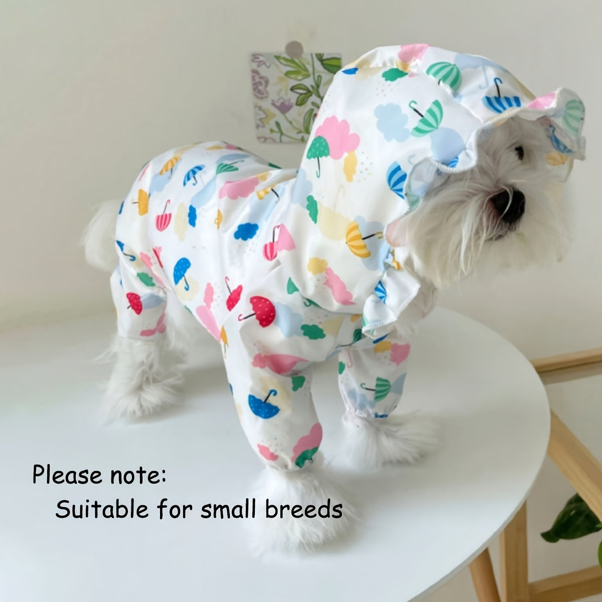Waterproof Pet Raincoat For Small Dogs - Cute And Functional Outdoor Dog Apparel.