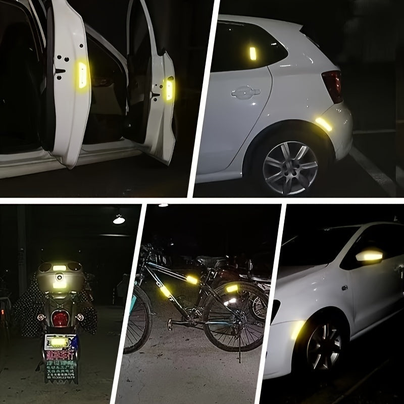 10pcs Car Night Safety Warning Multifunctional Reflective Stickers