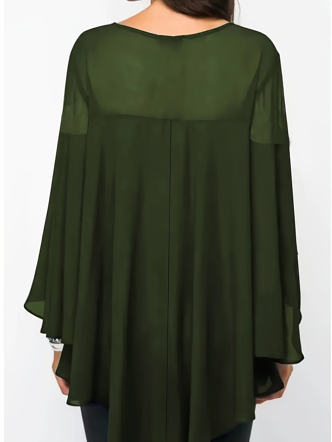 Plus Size Women's Casual Shirt - Vibrant Green Short Sleeve.