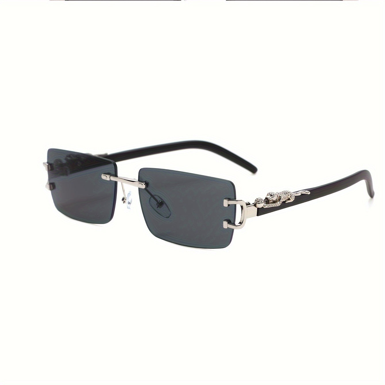 Cheetah Leopard Rectangle For Women Men Rimless Animal Charm