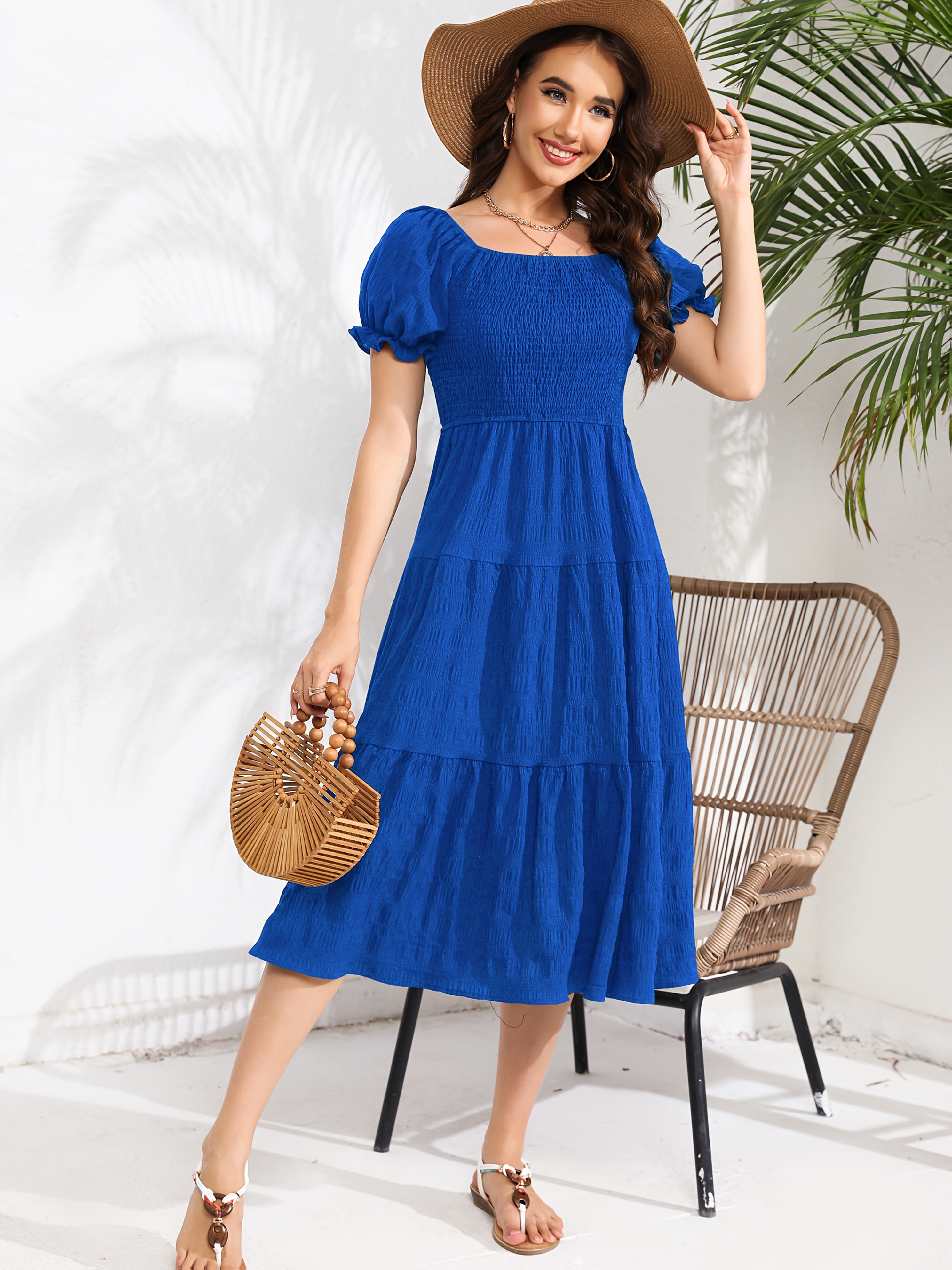 Solid Color Two-Wear Dress./MH