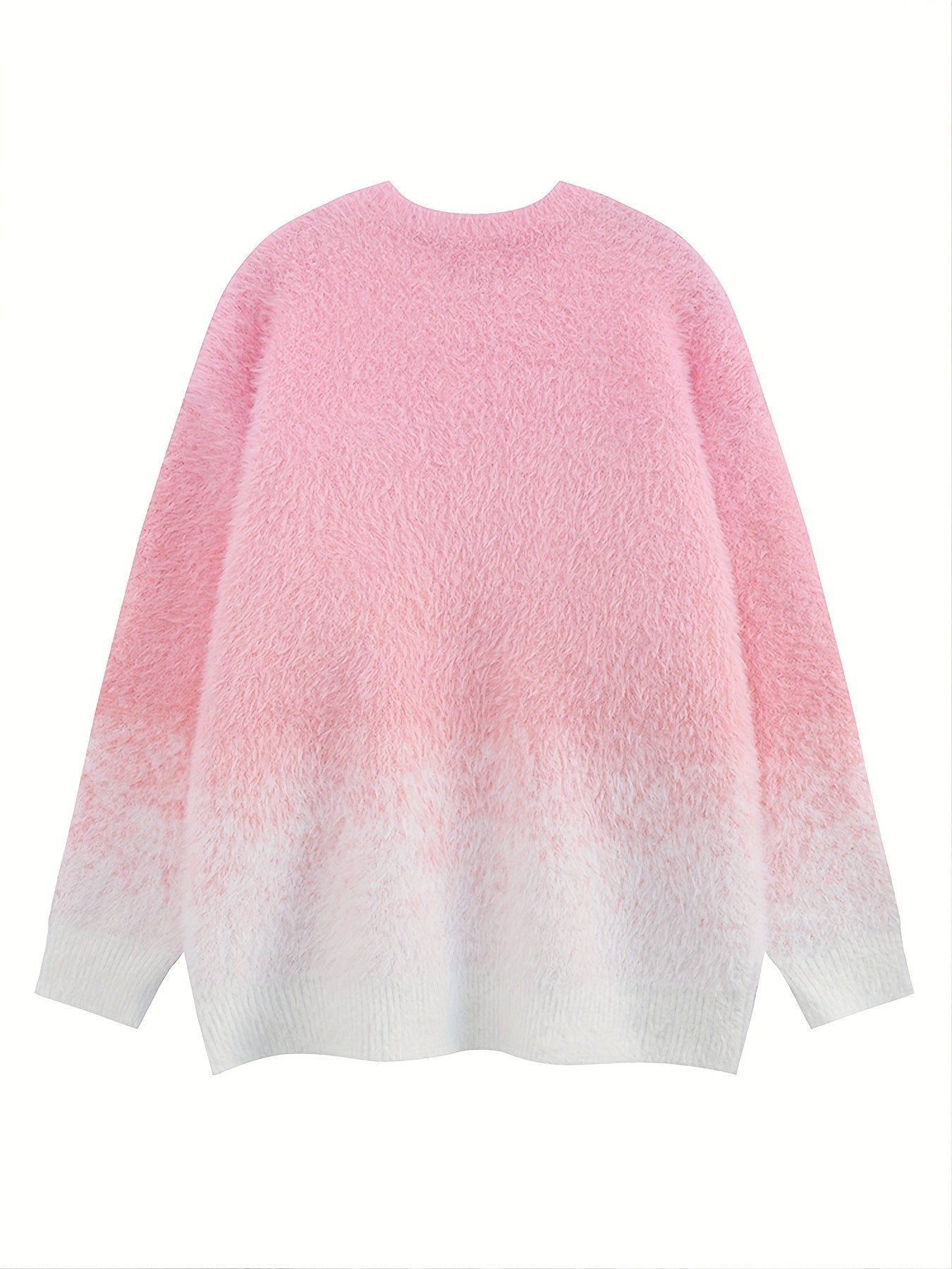 All Match Knitted Ombre Sweater, Men's Casual Warm Mid Stretch.