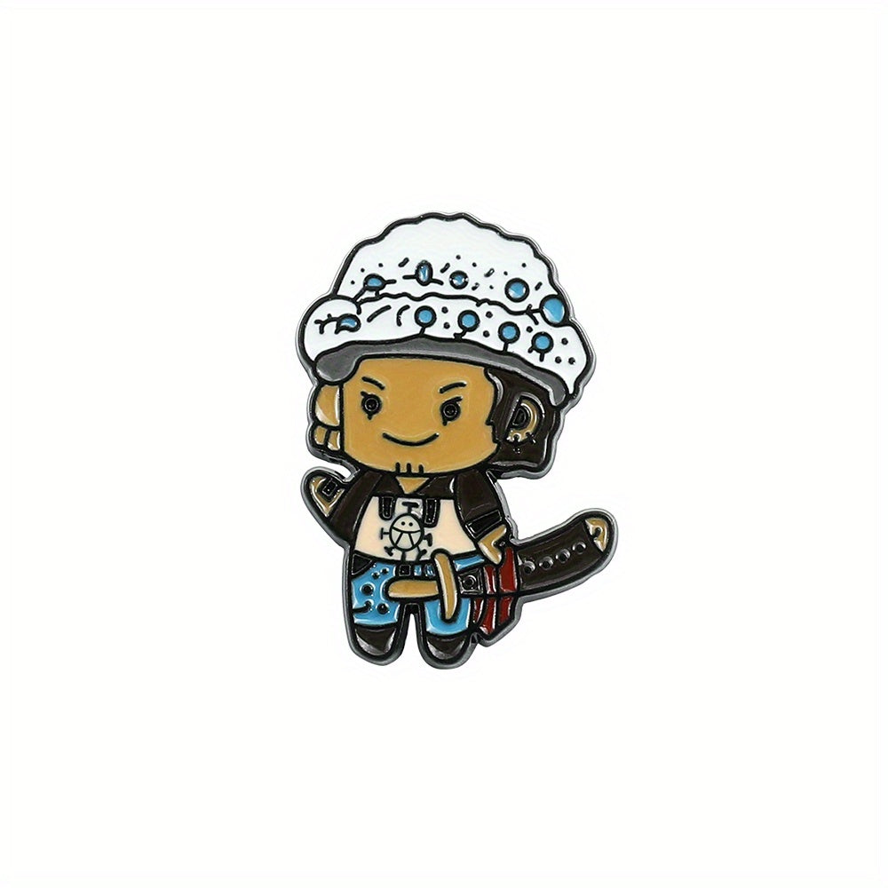 1pc Creative Cartoon Figure DIY Metal Pin Badge for Clothes, Backpack, Hat - Perfect Holiday Party Gift for Teens