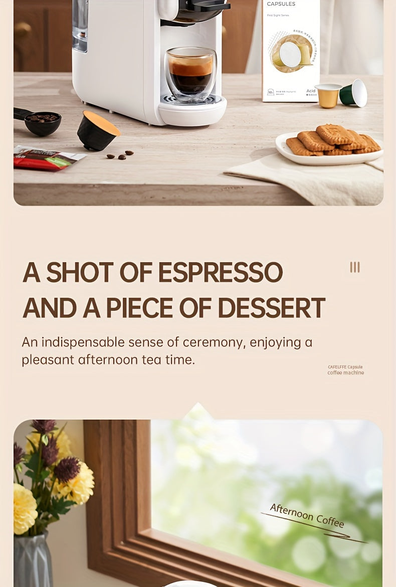 1pc Coffee Maker For Single Pods CAFELFFE 4 In 1 Coffee Machine Hot/Cold Dolce Gusto Milk Nespresso Capsule ESE Pod Ground Coffee Cafeteria 19Bar Teacher's Day Halloween Christmas Wedding Birthday Valentines Day Gift Coffee T