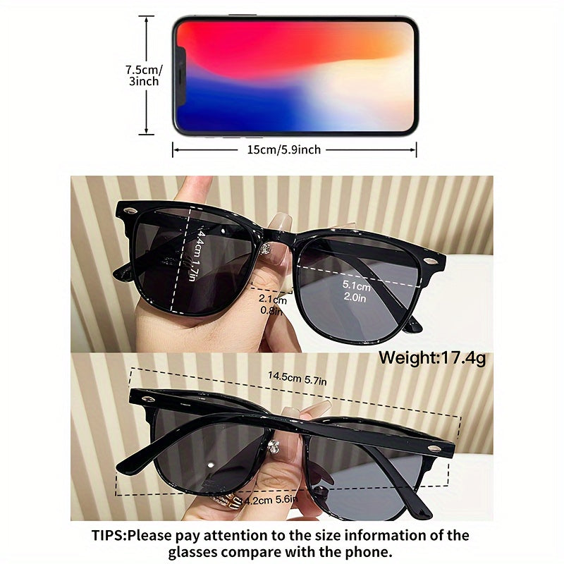 5 Pcs Unisex Polarized Round Glasses For Women,