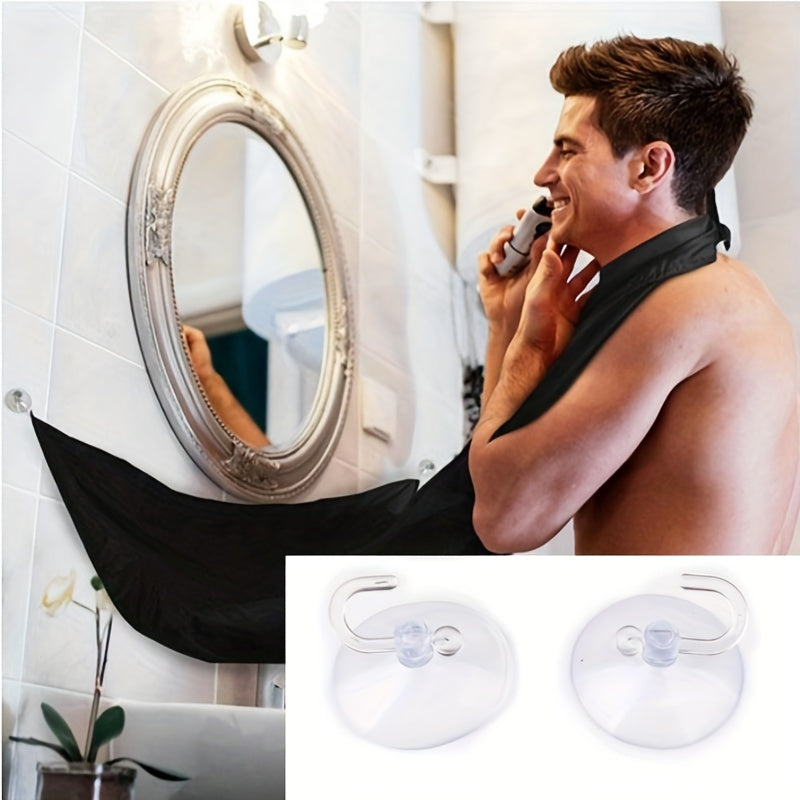Beard Shaving Apron Bib, Unscented Trimmer Holder Rack, Bathroom Organizer for Beard and Mustache, Practical Shaver Holder Gift for Men, No Power Supply Needed
