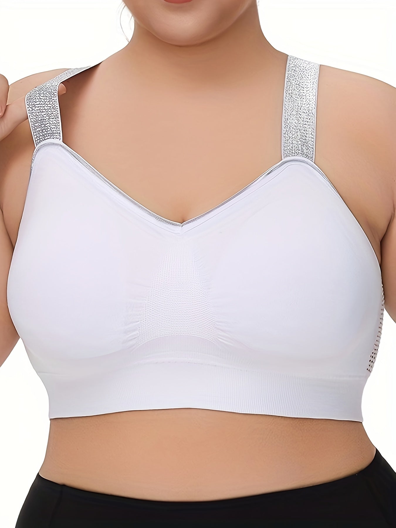 Middle Eastern Summer Thin Silvery Contrast High-End Bra Plus ./MH