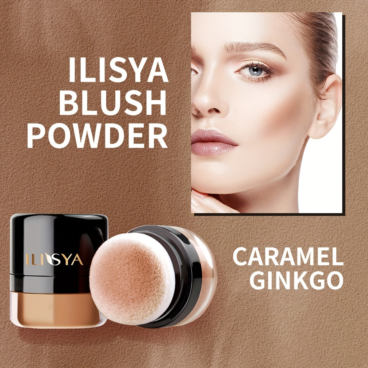 ILISYA Soft Face Blusher Powder Cheek Rouge Nourishing Nude Makeup .