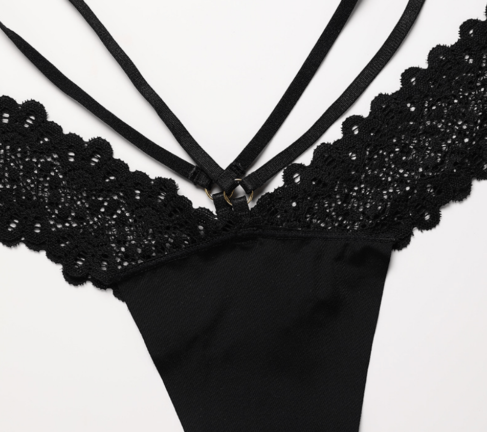 Sexy Lace Stitching Thong, Low Waist Seamless Quick-drying Thong Panties, /MH