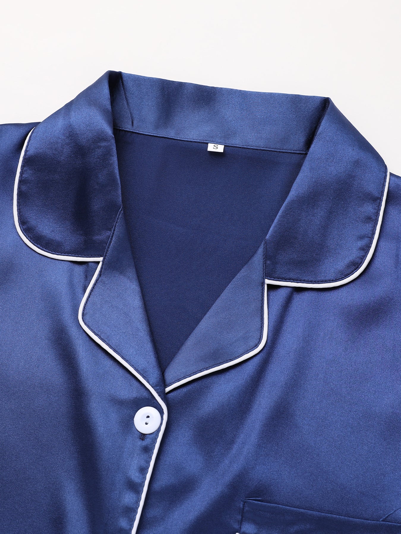 Cozy Solid Pajama Set - Soft Long Sleeve Button.