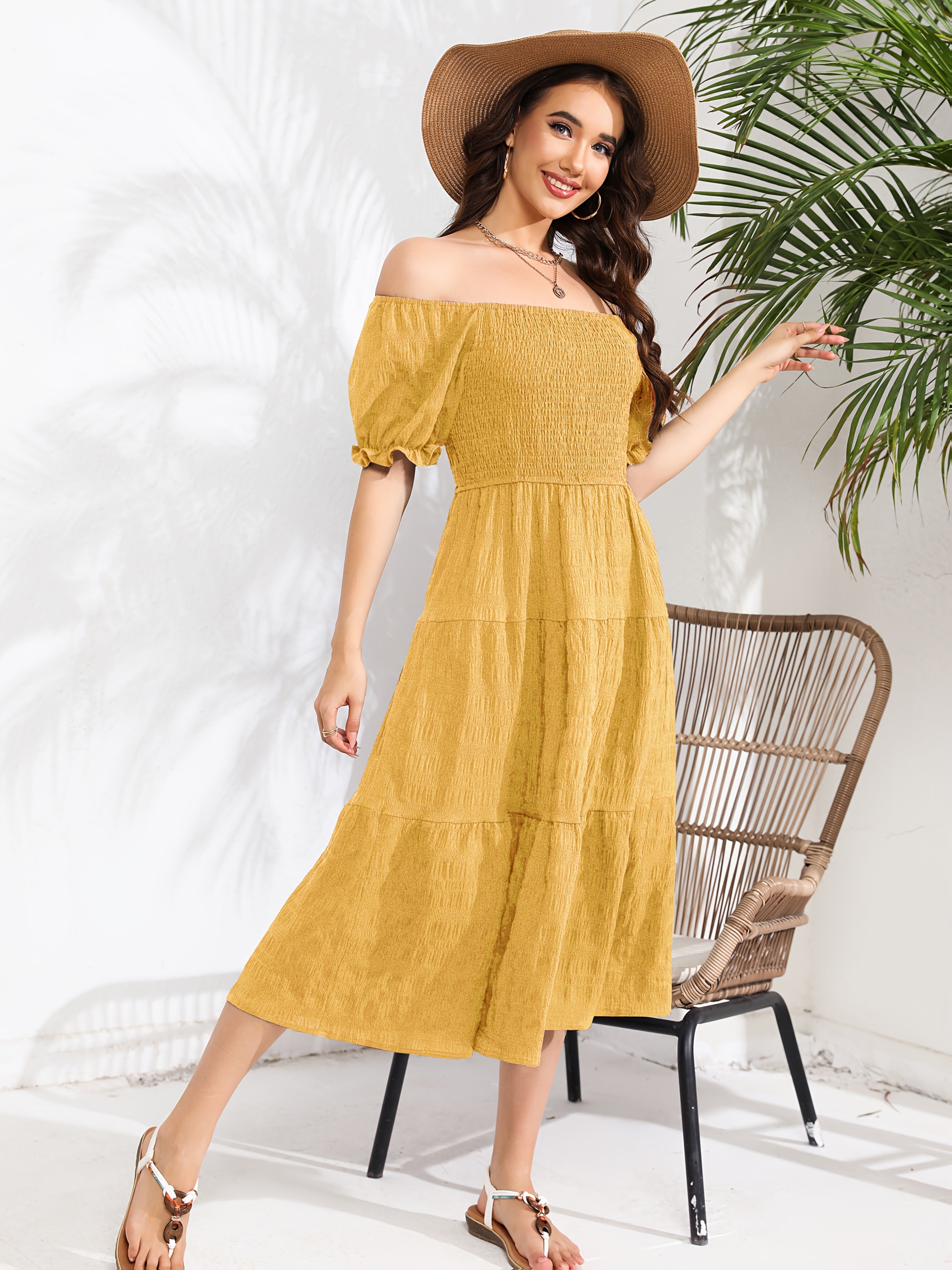 Solid Color Two-Wear Dress./MH