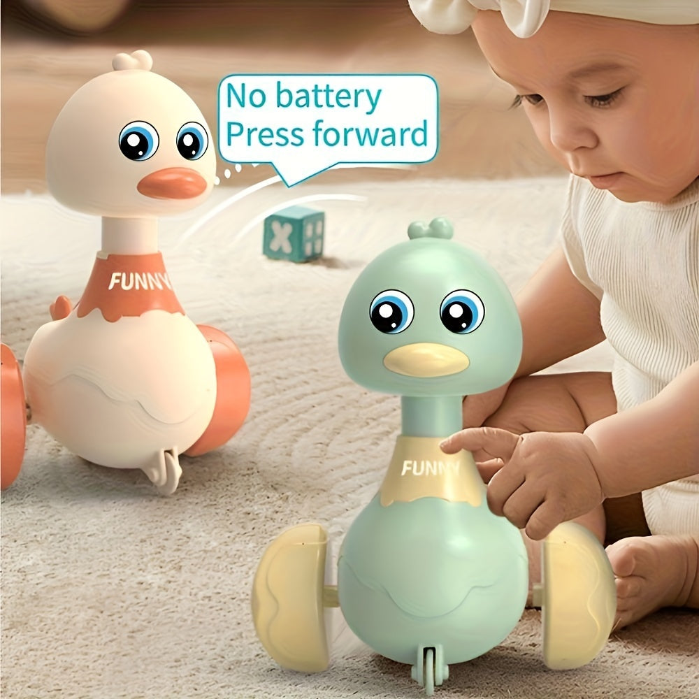 Children's Press Toy Car, Cute Swing Duck, No Battery Required Before Press Christmas New Year Birthday Gifts For Boys Girls Halloween Gift