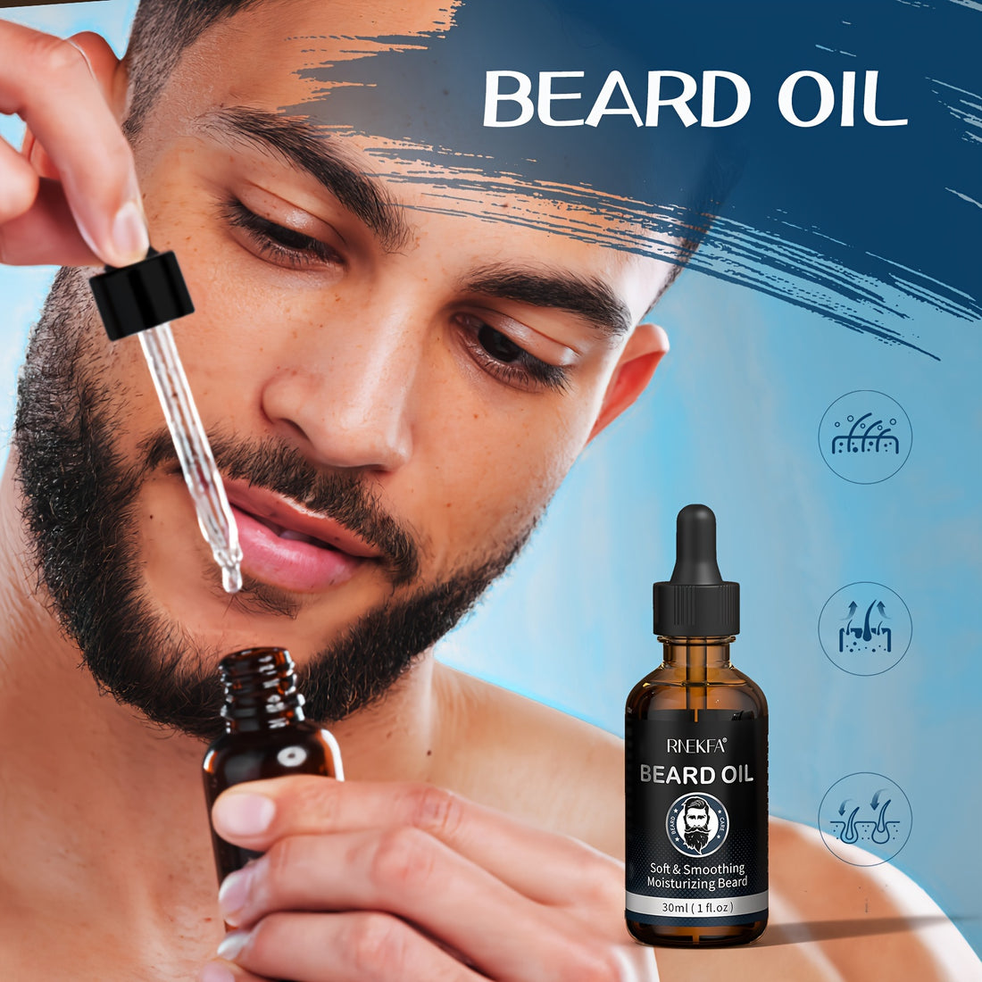 Men's Beard Grooming Kit For Men, Beard Oil, Beard Balm,