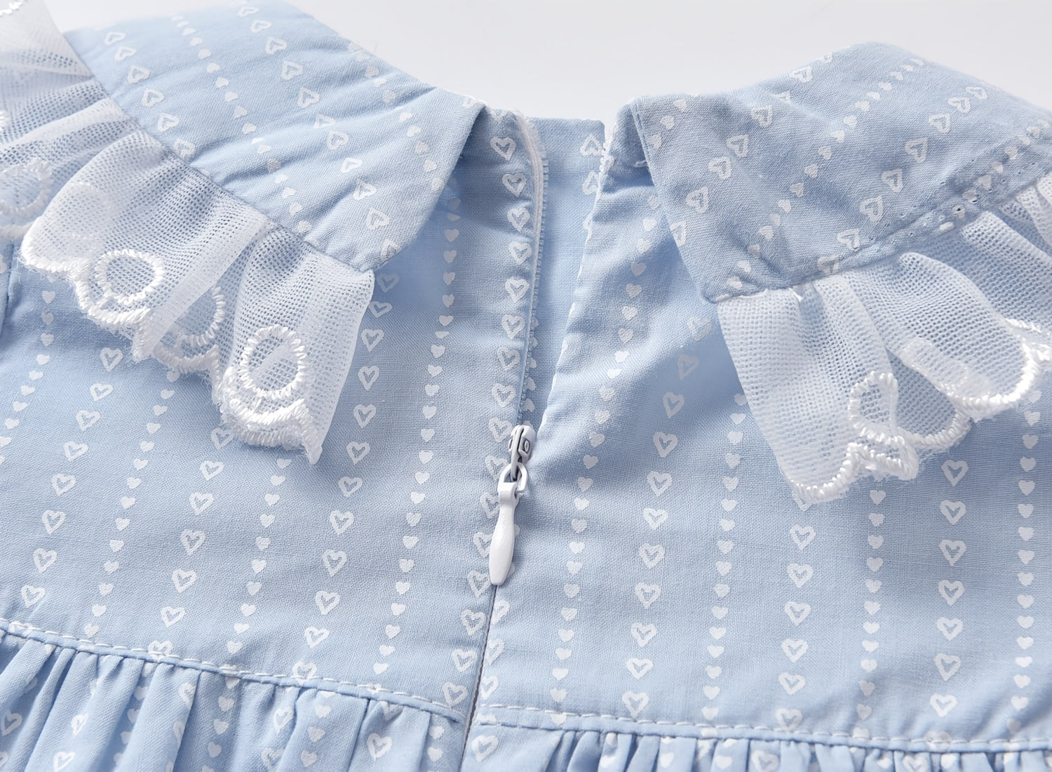 Adorable Baby Girl Spring/Fall Outfit - Long Sleeve Lace Trim Puff Princess Dress Top & Pants Set