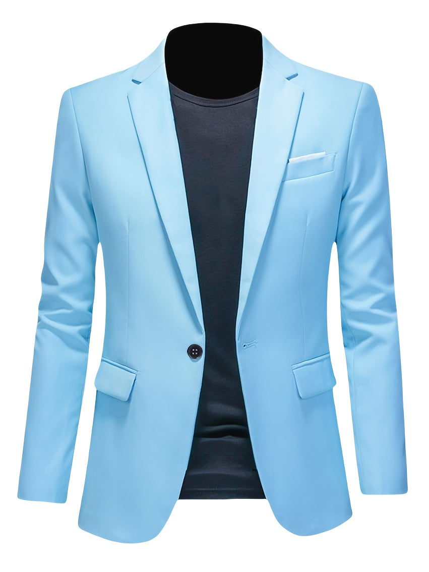 Men's Lightweight Tailored Single-Breasted Jacket.