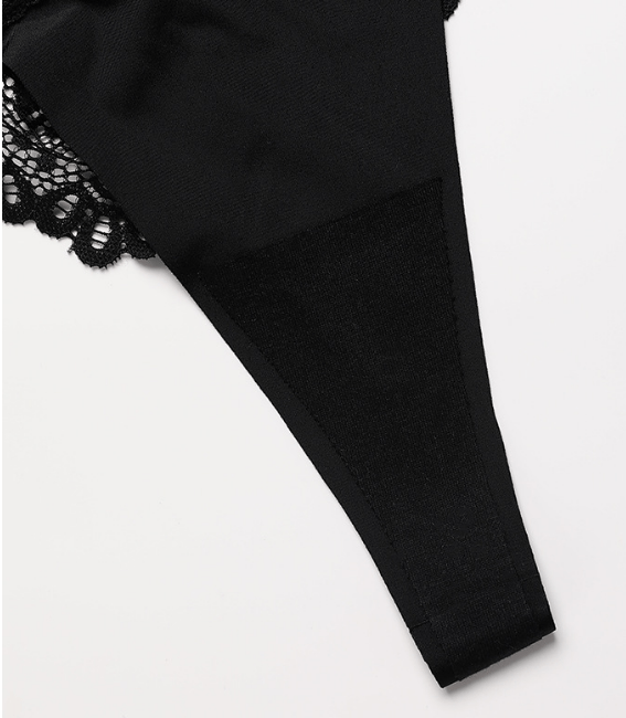 Sexy Lace Stitching Thong, Low Waist Seamless Quick-drying Thong Panties, /MH