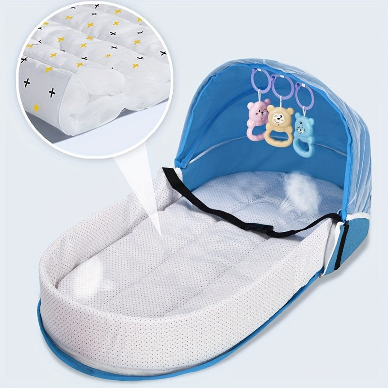 Baby Portable Crib Lounge Chair, Baby Travel Cot, Indoor And Outdoor Foldable Carry Cot, For 0-18 Months Baby, Christmas, Halloween, Thanksgiving Day Gift Easter Gift