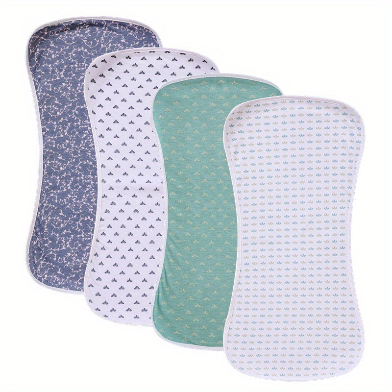 4-Pack of Ultra-Soft & Absorbent Burp Cloths - Waterproof & Cute Unisex Designs for Baby, Halloween, Thanksgiving, Christmas Gift Easter Gift