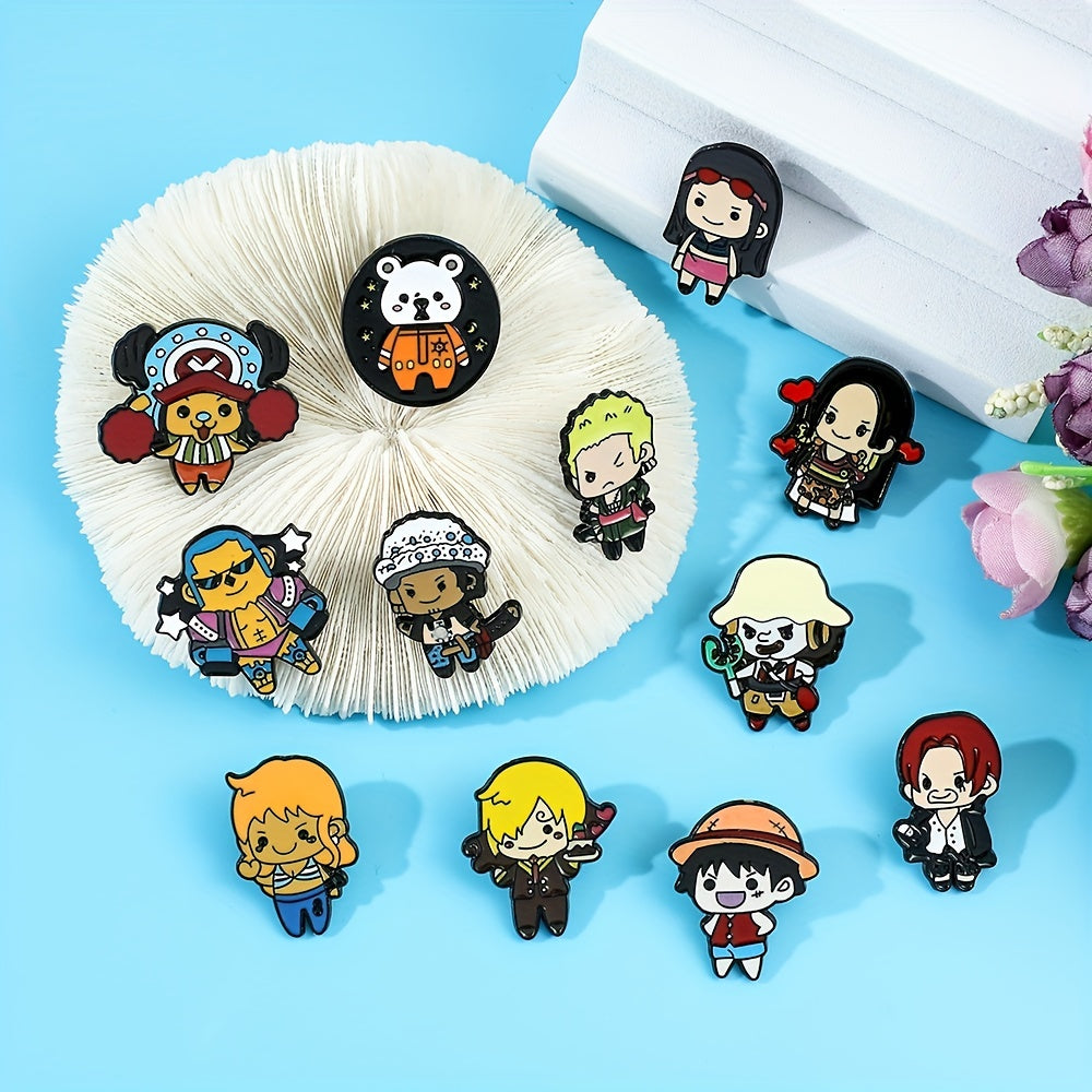 1pc Creative Cartoon Figure DIY Metal Pin Badge for Clothes, Backpack, Hat - Perfect Holiday Party Gift for Teens