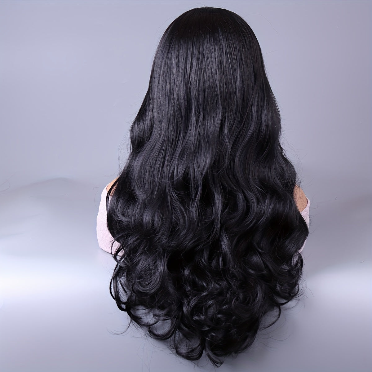Long Reddish Brown Curly Wig With Bangs For Women Curly Wavy Wigs Synthetic Heat Resistant Fiber For Daily Party Cosplay Use