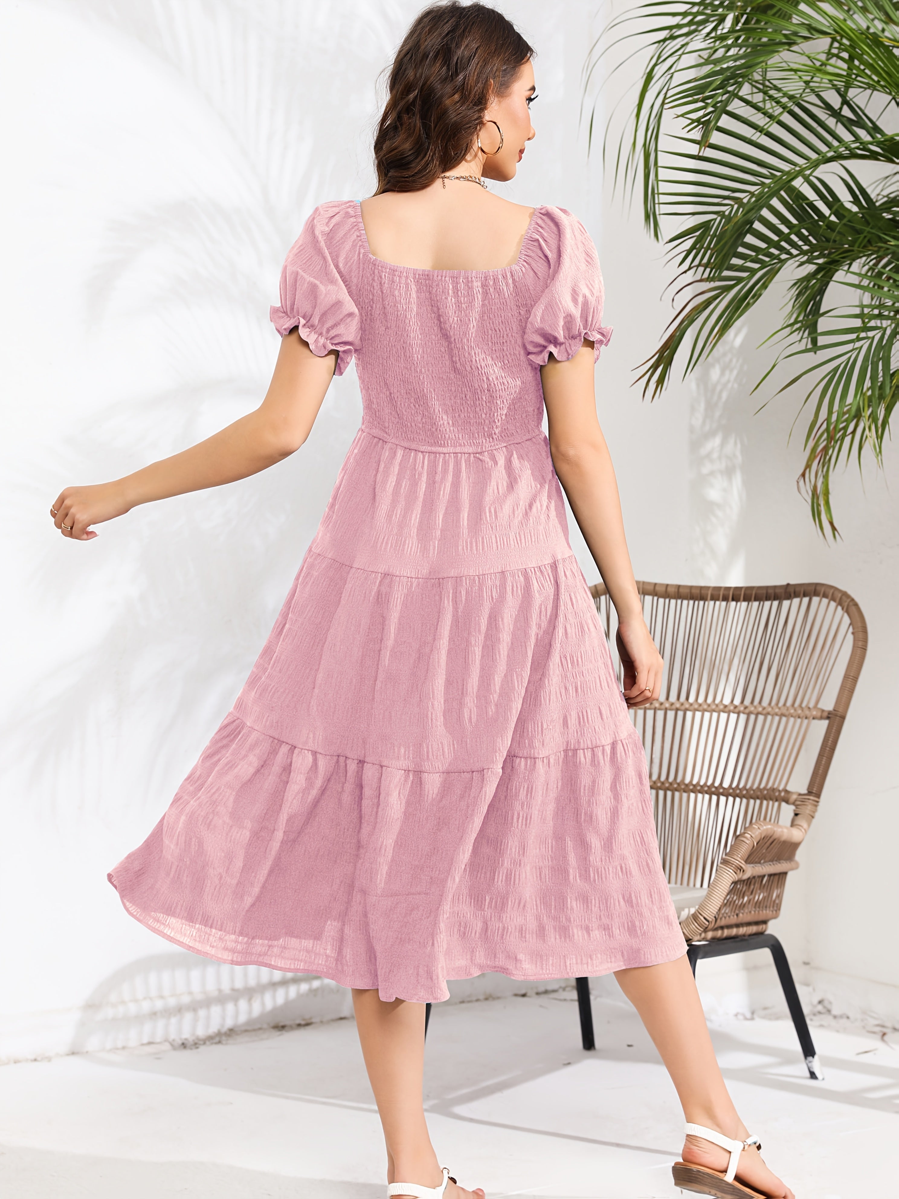 Solid Color Two-Wear Dress./MH
