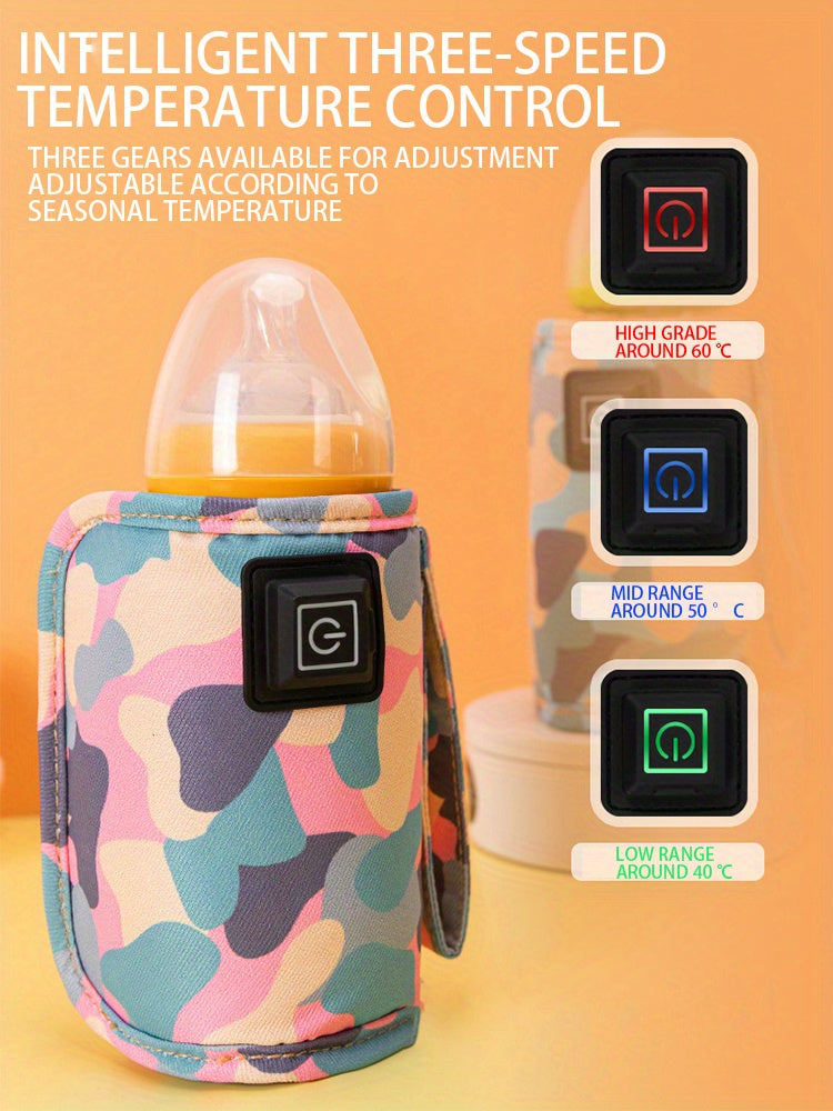USB Charger Bottle Warmer, Travel Camping Outdoor Milk Formula Bottle Warmer, Home Car Electric Portable Stroller Insulated Bag, Nursing Bottle Heater, Bottle Feeding Warmer Sleeve Easter Gift